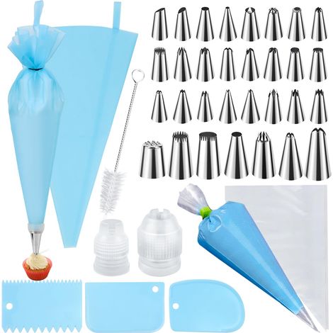 Kit Pâtisserie 48 Pièces, 31 douille, 10 Poches, 2 Adaptateurs, 3 Grattes, DIY (1/5)