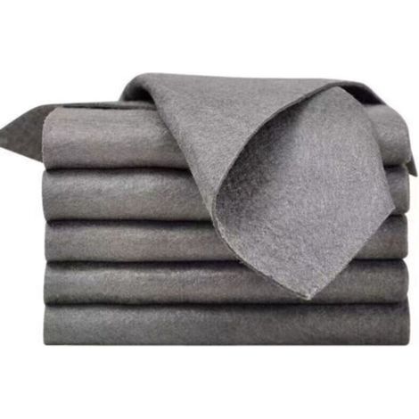 Salvettes multi-usages en microfibre épaisse 30 × 30 cm – Lot de 5, lavables et réutilisables, idéales pour vitres, miroirs, voitures, salles de bain, cuisines et bureaux