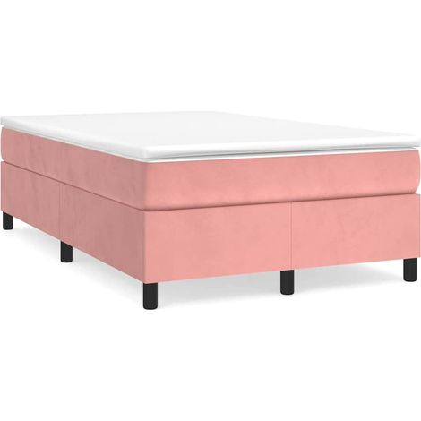 Maison Exclusive - Boxspringbettgestell Rosa 120x200 cm Samt (1/5)