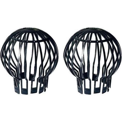Lot de 2 protections de gouttière en plastique pour tuyau de descente de gouttière, sortie de ballon, garde feuilles, tuyau de gouttière, piège à feuilles, maintient les tuyaux de descente de gouttièr (1/5)