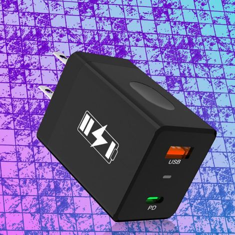 chargeurChargeur double port USB+PD 5V/2,4A pour les voyages et la maison[P043] (1/5)