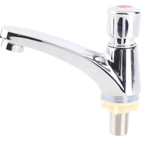 Robinet de lavabo à bouton-poussoir, robinet à minuterie de fermeture automatique pour lavabo (1/5)