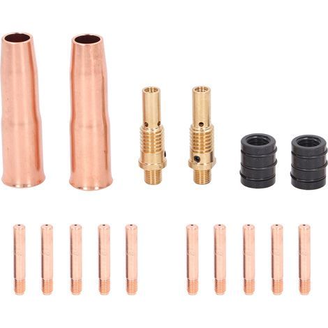 MIG welding gun accessory kit, 16 pieces, tip nozzle, diffuser adapter, torch consumables for 200/250 M7 (1/5)
