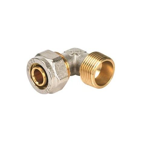 Coude Multicouche à compression Ø16x2,0 - Mâle 1/2" (15/21) - Henco
