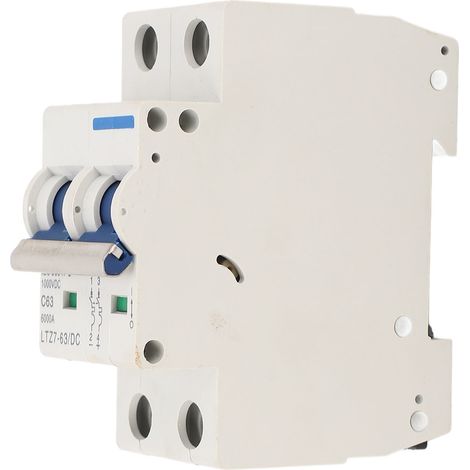 Disjoncteur miniature 2P 63A DC 1000V Protection anti-court-circuit Ignifuge Interrupteur-sectionneur pour système solaire photovoltaïque (1/5)