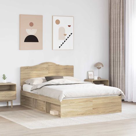 Bettrahmen Sonoma 140 x 190 cm Massives Kiefernholz