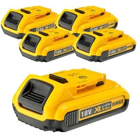 DeWalt DCB183 18V XR 2.0Ah Li-Ion Batteries (Five Pack)
