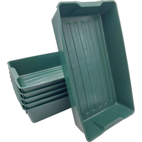 Profi Gärtnerbox Pflanzschale Pikierschale 58x32x11 Pflanzwanne Saatschale grün - 1 Stück