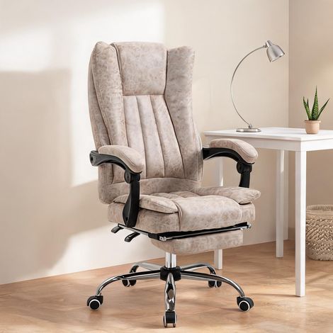 Chaise de bureau beige en foam 63 x 71 x 118 cm (1/5)