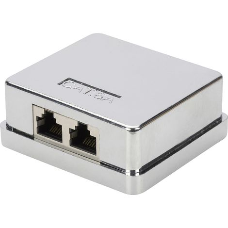 Digitus Prise réseau montage apparent (en saillie) CAT 6a 2 ports