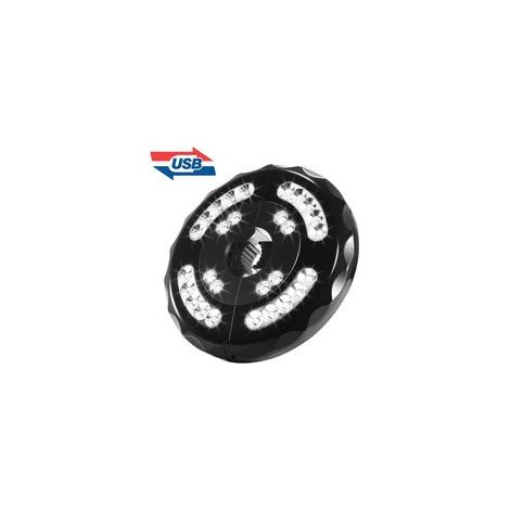 JSSEVN- Lampe de parasol sans fil - 28 LED - 4 modes - 4400 mAh - Fonctionne avec piles et charge USB - Pour jardin,plage,extérieur,barbecue,fête,camping - Blanc (1/5)