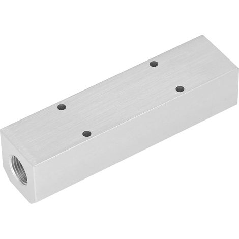 Pneumatikverteiler aus Aluminium, 40 x 40 mm, Hochleistungs-Luftverteiler, G1/2-Einlass, G1/4-Auslass, 4-fach-Anschlussblock SY40-02-4F (1/5)
