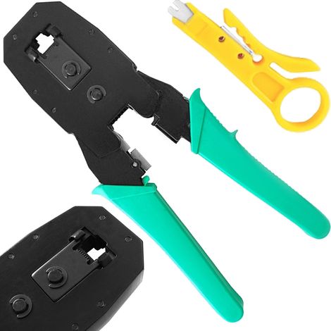 Pinza crimpatrice con spelafili RJ45, RJ12, RJ11, RJ9 e TV37 (1/5)