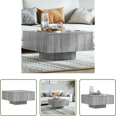Wohnzimmerbeistelltisch - Couchtisch Grau Sonoma 60x60x31,5 cm Holzwerkstoff (1/5)