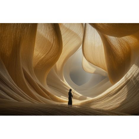 Tableau sur toile océan de lin 30x45 cm - Impression sur Toile Murale Décorative - Image imprimée en HD sur Toile - Toile sur Châssis en Bois FSC - Fabriqué en France (1/5)