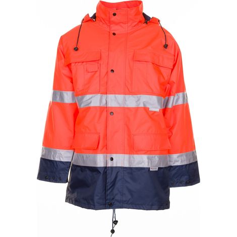 Planam Warn-Wetterschutz Parka 2056 Gr. S orange/marine