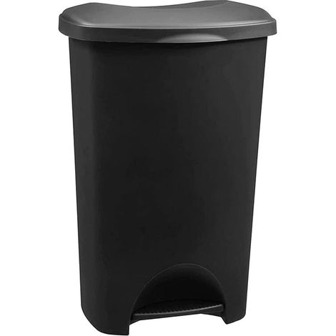 Soft Closing Black Airtight Pedal Bin For Home & Office