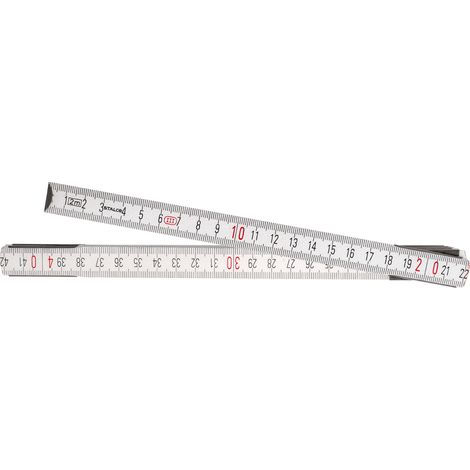 Cinta métrica plegable Stalco blanca de 2 m S-10322 (1/2)