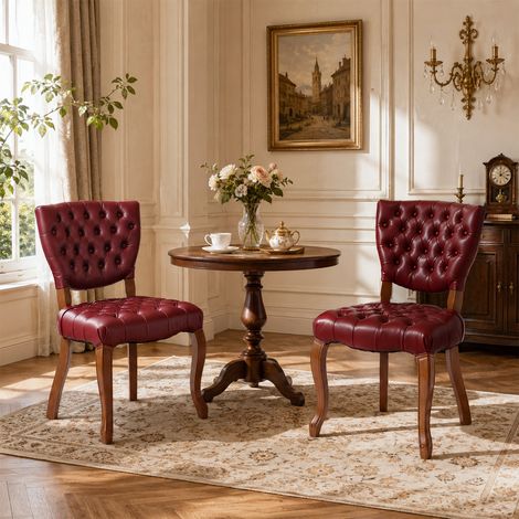 Chaises Design Modernes –Lot de 2 Chaises Rembourrées pour Salle à Manger, Cuisine, Salon ou Bureau – Style Chic – 120 kg (1/5)