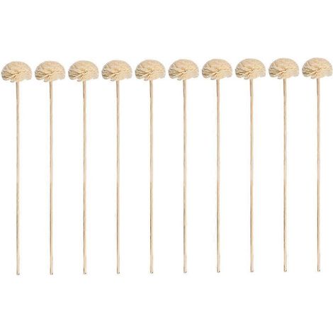 10 bâtonnets diffuseurs d'huiles essentielles sans flamme, parfum de fleur artificielle-22X3cm-White