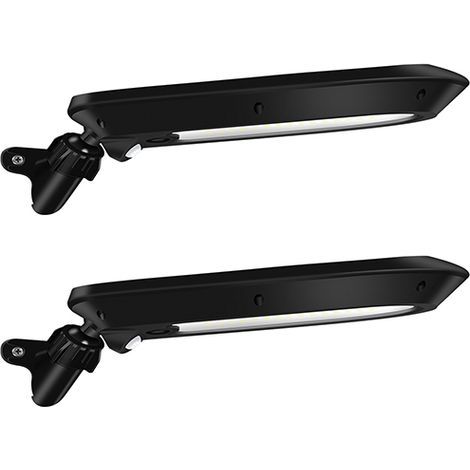 Lot de 2 Eclairage Solaire LED à Détection de mouvement Orientable et Murale (1/3)