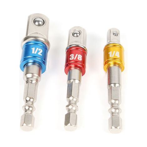 3 Pack Colorful Safety Ball Connectors, Universal Sleeve Connectors, AD Connectors, with Steel Balls (1/2, 1/4, 3/8) (1/5)