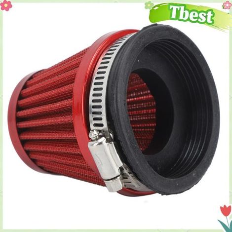 Tbest Nettoyant pour filtre à air Filtre à air nettoyant 60 mm à pince sur la protection du moteur filtre à air moto air Rouge (1/5)