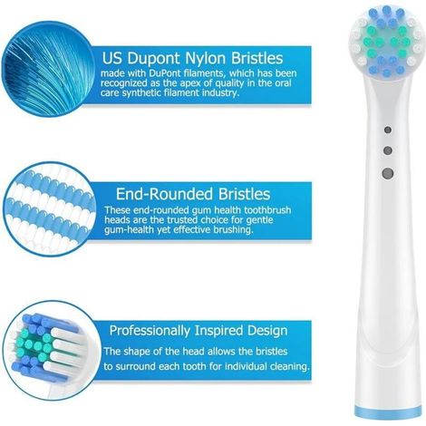 Brossette de Rechange Pour Oral-B Têtes de Brosse à Dents Electrique Precision Clean - Pack de 16 (1/5)