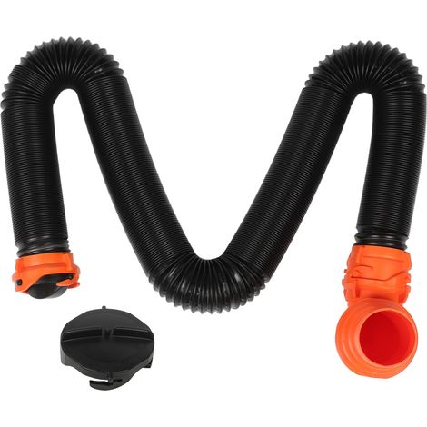 Kit de rallonge de tuyau d'évacuation RV 4,5m avec raccord pivotant PP 90°, résistant à l'usure pour camping-car, motorhome et caravane (1/5)