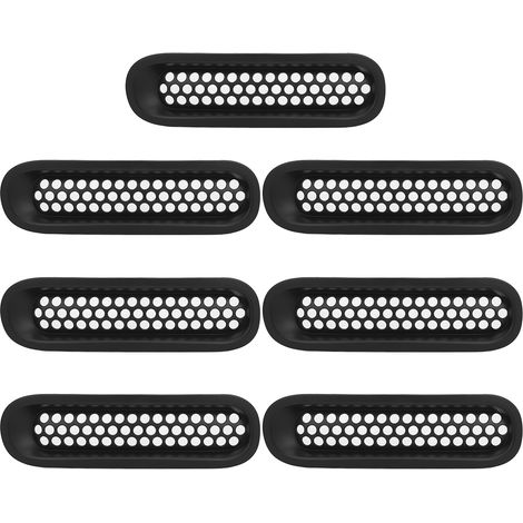 7-teiliger Clip-on-Frontgrill für Jeep Wrangler JK 2007-2015, schwarze Gittereinsätze (1/5)