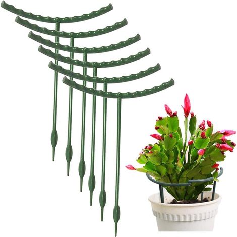 Anneau de Support de Plantes, 6pcs Tuteurs pour Plantes, Tuteur Demi Cercle, Demi Rond Supports de Plantes Réglables,pour Petites Plantes, Fleurs