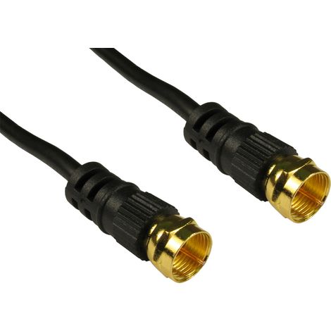 Câble coaxial RS PRO, F Connector, Type F, / Type F, 3m, Noir ( Prix pour 1 )