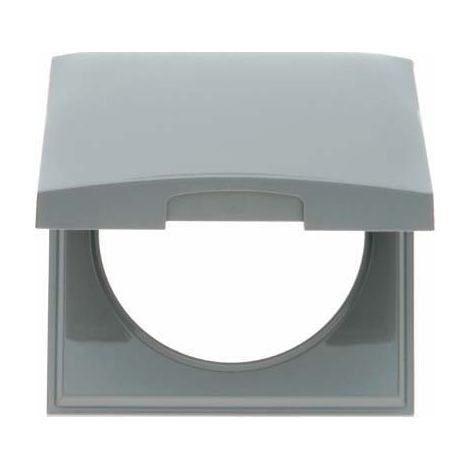 BERKER 0918282507 RAHMEN 1FACH MIT KLAPPDECKEL INTEGRO FLOW GRAU, GLÄNZEND
