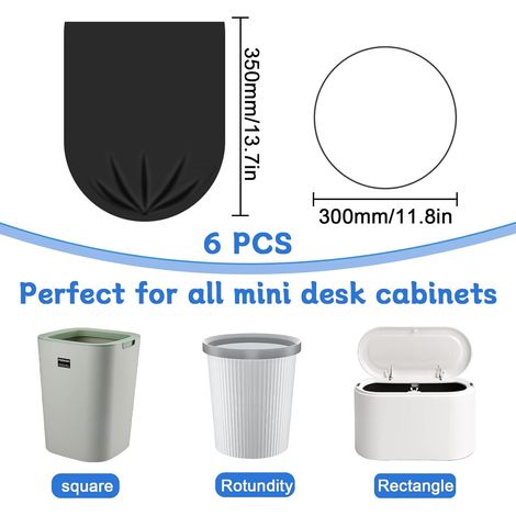 Bolsas de basura pequeñas de 3 litros, 180 unidades, mini bolsas de basura para mesa, baño, oficina, coche, contenedor de residuos orgánicos (Noic, 6 rollos) (1/4)