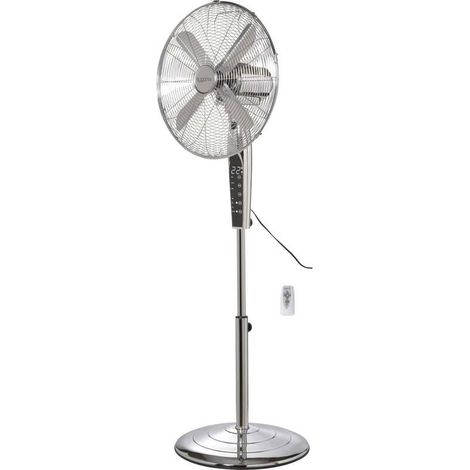 [GEBRAUCHT] B-Ware Sygonix Standventilator Ventilator höhenverstellbar Oszillierend 50W Chrom