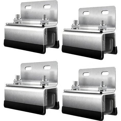 304 Stainless Steel Roof Mounting Kit, Van Roof Rack Mounting Kit, Universal Photovoltaic Bracket for Camper Cars and Yachts (4 Pieces) (1/5)
