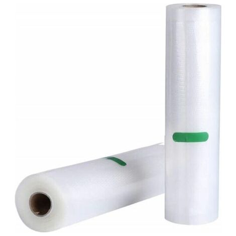 Scellage par film sous vide 2 sous vide 28x500cm, utilisé pour le stockage des aliments et la cuisson sous vide, structure en relief, réutilisable, extrêmement résistant à la déchirure, sans BPA