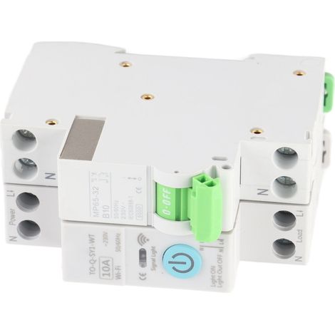 Kit de disjoncteur intelligent WiFi 10 A 1P+N avec temporisation et télécommande AC230V (1/5)