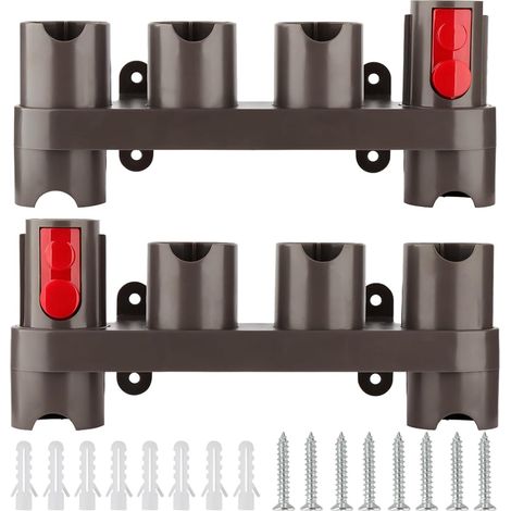 Support Accessoires Aspirateur - 10 Emplacements de Rangement - Fixation Murale ou sur Support Dyson - Lot de 2 (1/5)