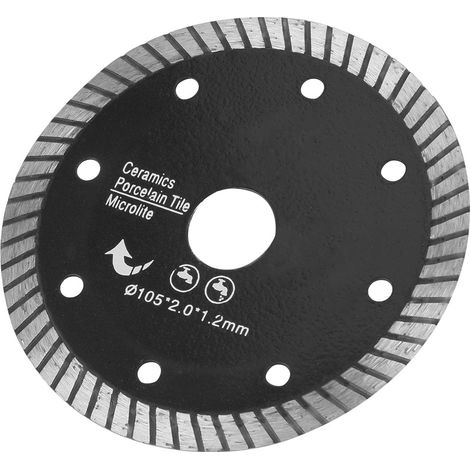 Disque de découpe diamant 105mm pour pierre, marbre, céramique, granit - Lame circulaire à tronçonner, meule abrasive professionnelle (1/5)