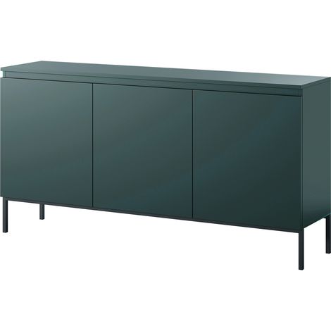 Selsey BEMMI Sideboard 3-türig 150 cm, Dunkelgrün mit Metallbeinen (1/5)