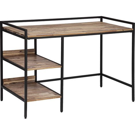 Bureau 2 étagères bois et métal Edena Atmosphera (1/4)
