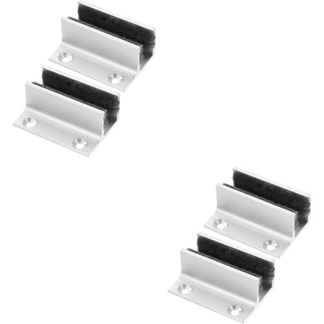 2 pièces guide de sol pour porte de grange coulissante, aluminium (1/5)