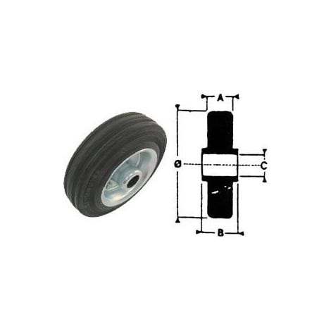 RUOTA 200 BOCCOLA NYLON