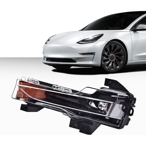 Faros antiniebla LED para Tesla Model 3 (2017-2023) / Tesla Model Y (2020-2023), números de pieza: 1077391, 6002TA0403, 6002TA0405, 6002TC0503, lado izquierdo.