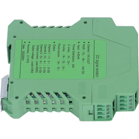Transmetteur isolateur de signal de courant 1 entrée 3 sorties Conditionneur de signal CC Transmetteur de courant et de tension pour la détection PLC 24 V CC 0-10 V (1/5)