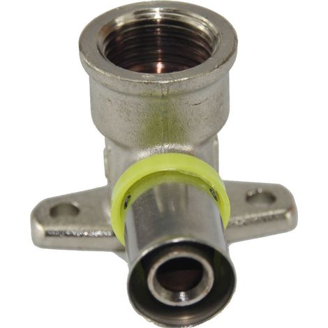 Codo con base de fijación PRESS - ARCO Medidas: Ø20mm (2,0) x 1/2" H