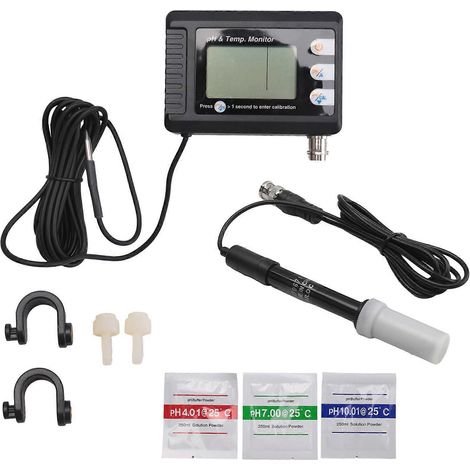 Kombiniertes digitales Thermometer und pH-Meter, Aquariumthermometer mit automatischer Kalibrierungsfunktion (1/5)