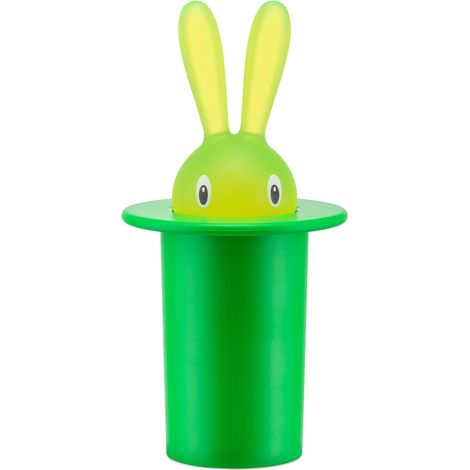 Alessi Magic Bunny Portastuzzicadenti In Resina Termoplastica, Verde, 7.6 x 7.6 x 15.2 cm (1/4)