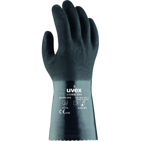 uvex Schutzhandschuh u-chem 3100 schwarz Gr. 10 (1/2)